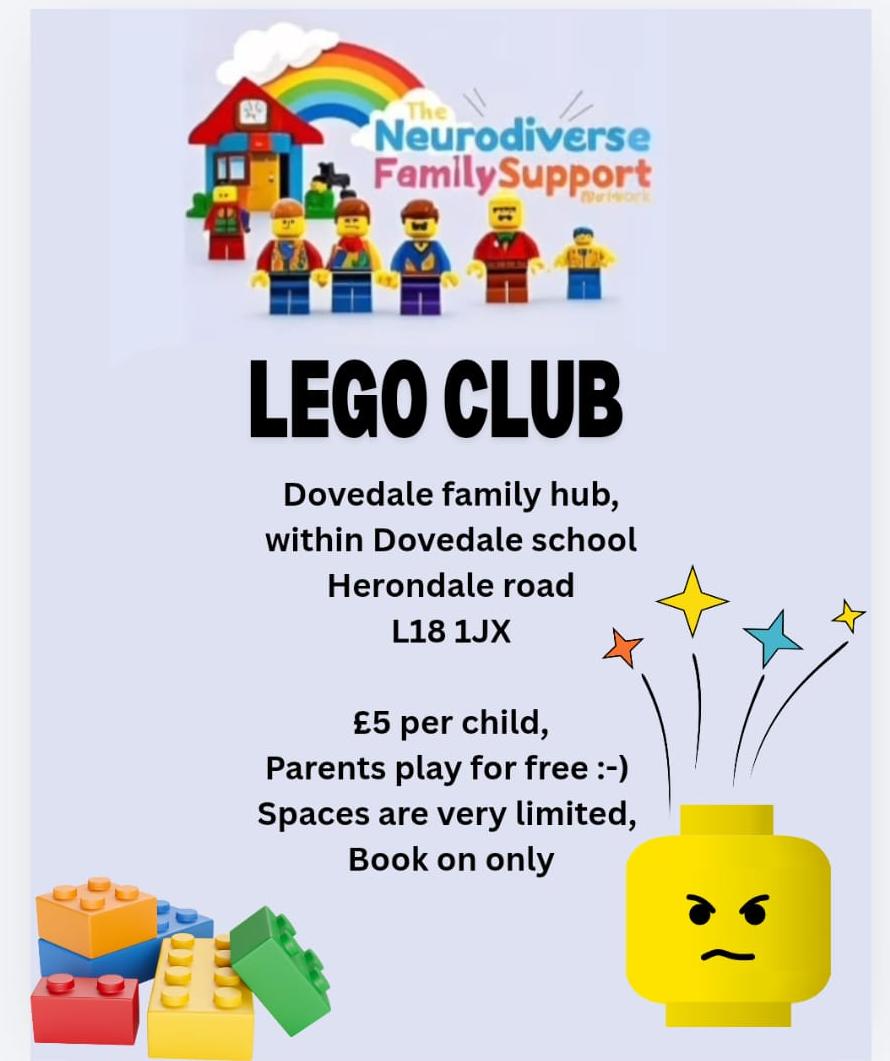 SEN Lego club at dovedale family hub block mentored by The neurodiverse family support network CIC