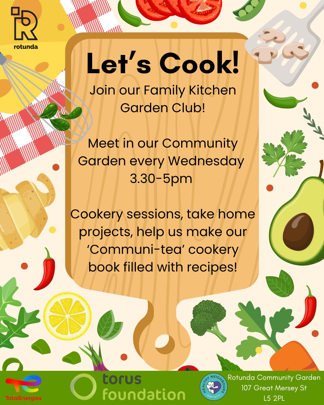 Let's cook! Cooking classes for families block mentored by The Rotunda