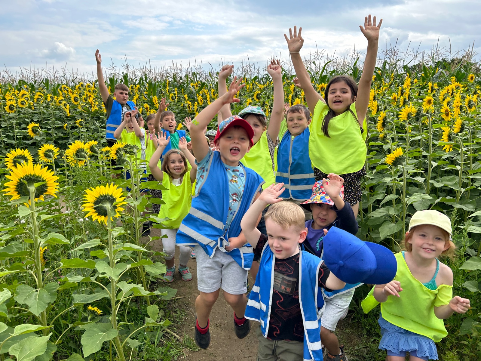 Sunflowers Worcester trip to Gheluvelt Park block mentored by Sunflowers Out of School Care