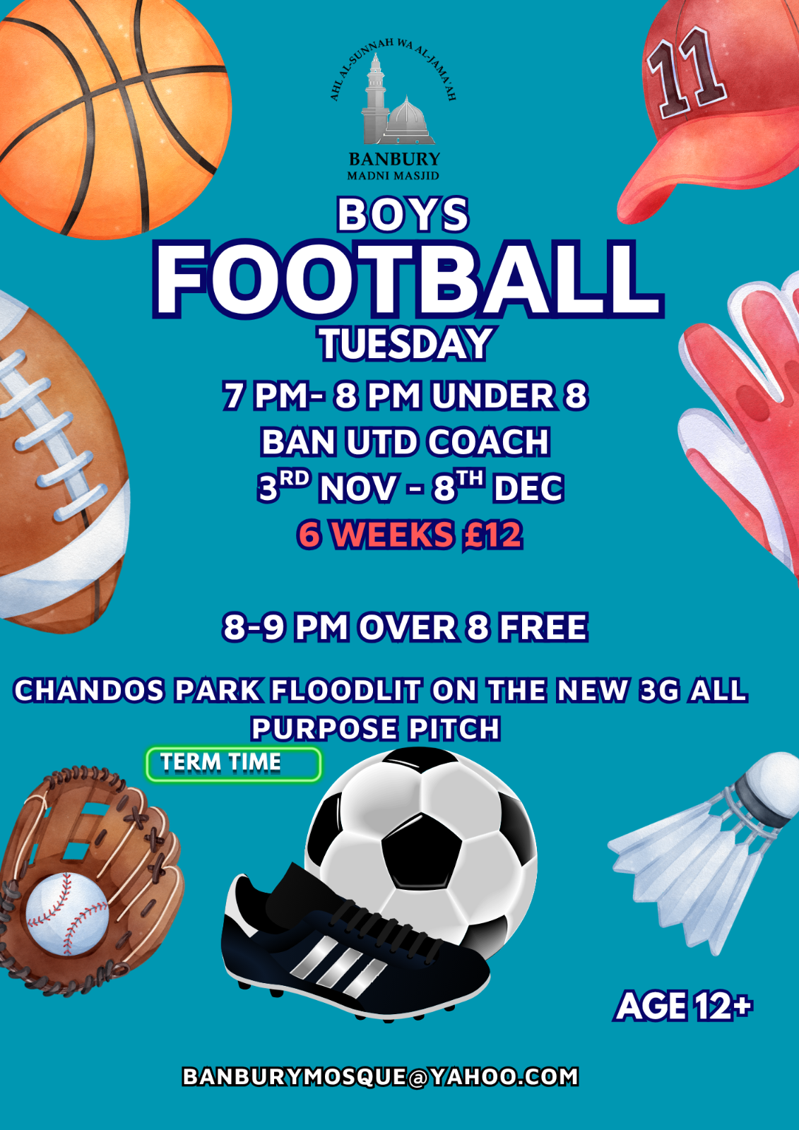 nov Football under 10s block mentored by Umar Welfare Centre (Banbury Madni Masjid)