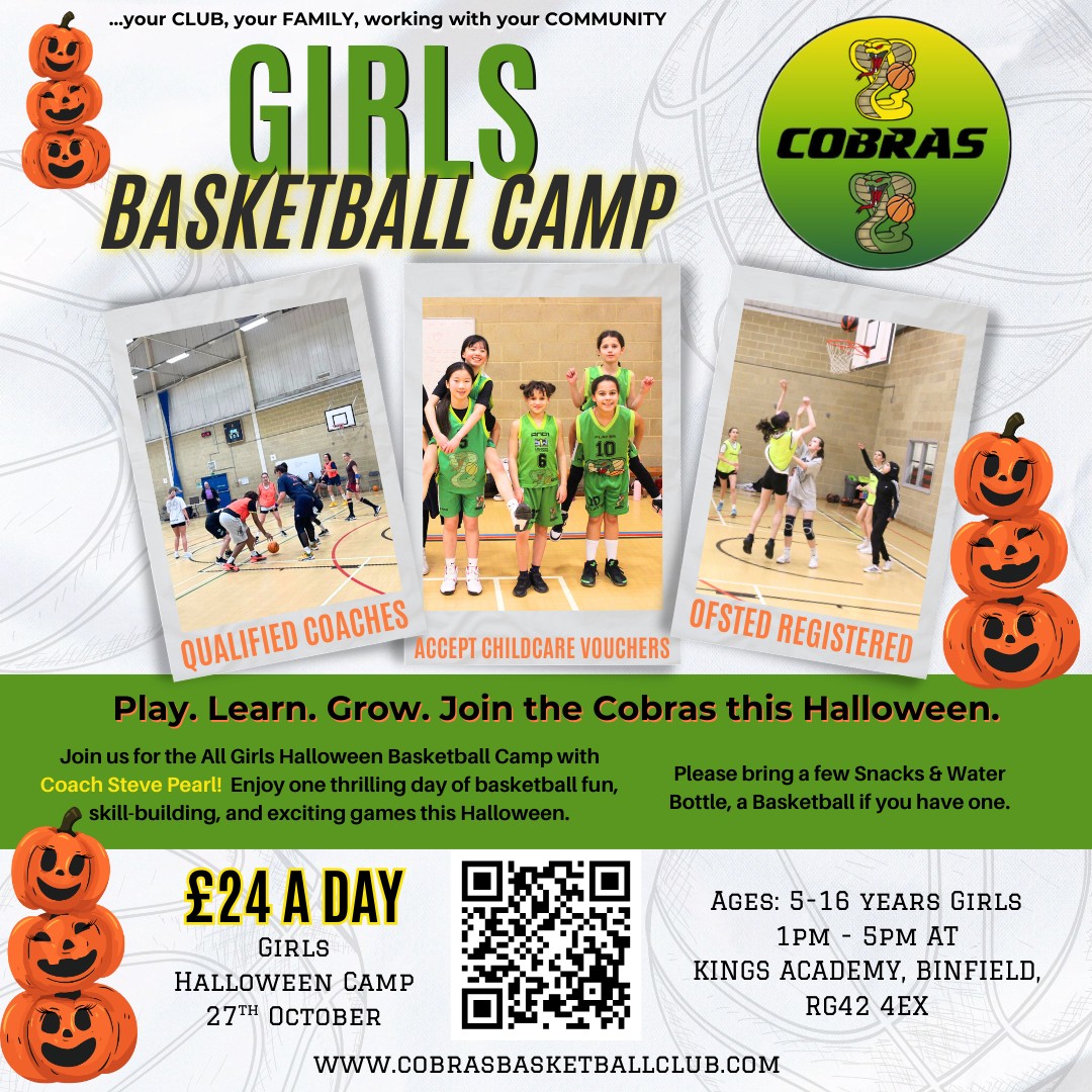 Cobras GIRLS Halloween Basketball Camp block mentored by Cobras Basketball Club