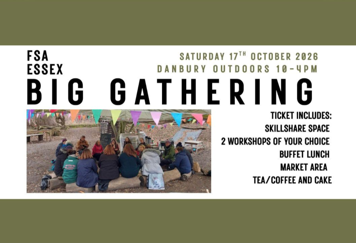 FSA Essex Forest School Gathering block mentored by FSA Essex Local Group