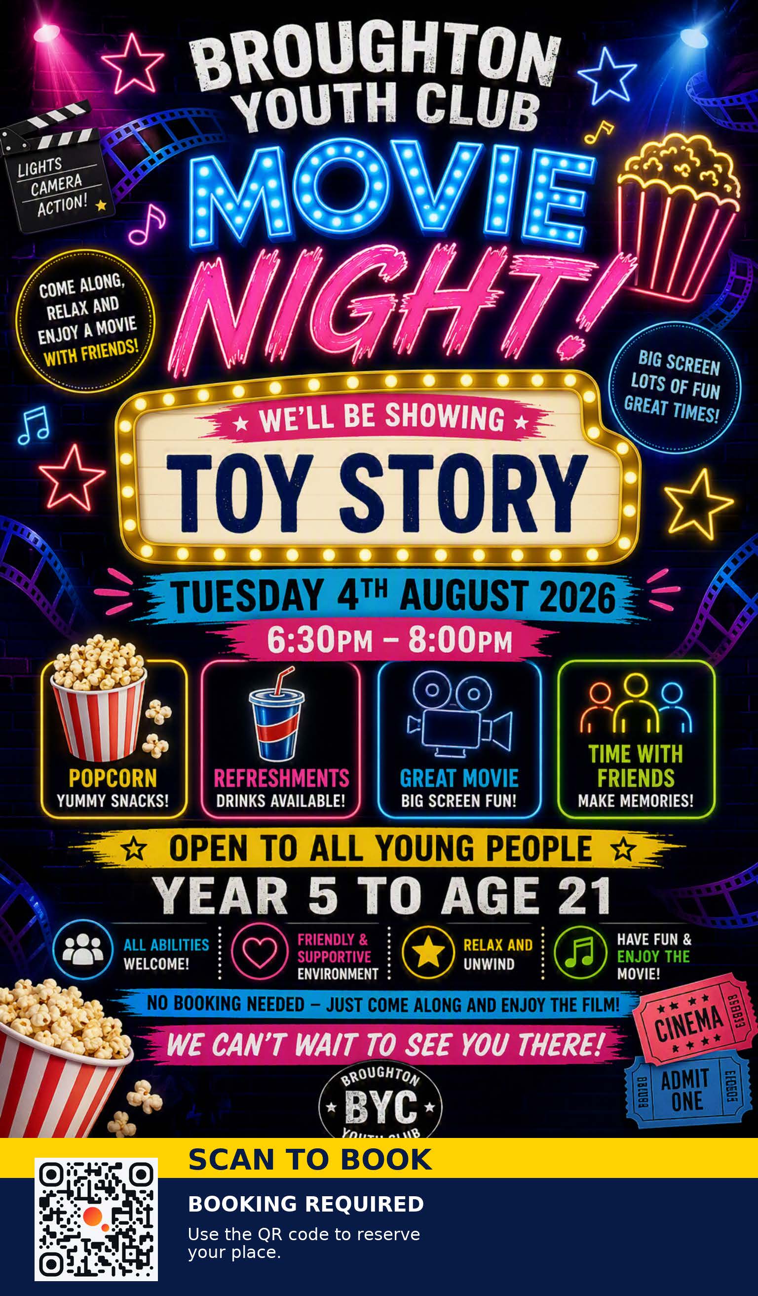 BYC Movie Night block mentored by Broughton Youth Club