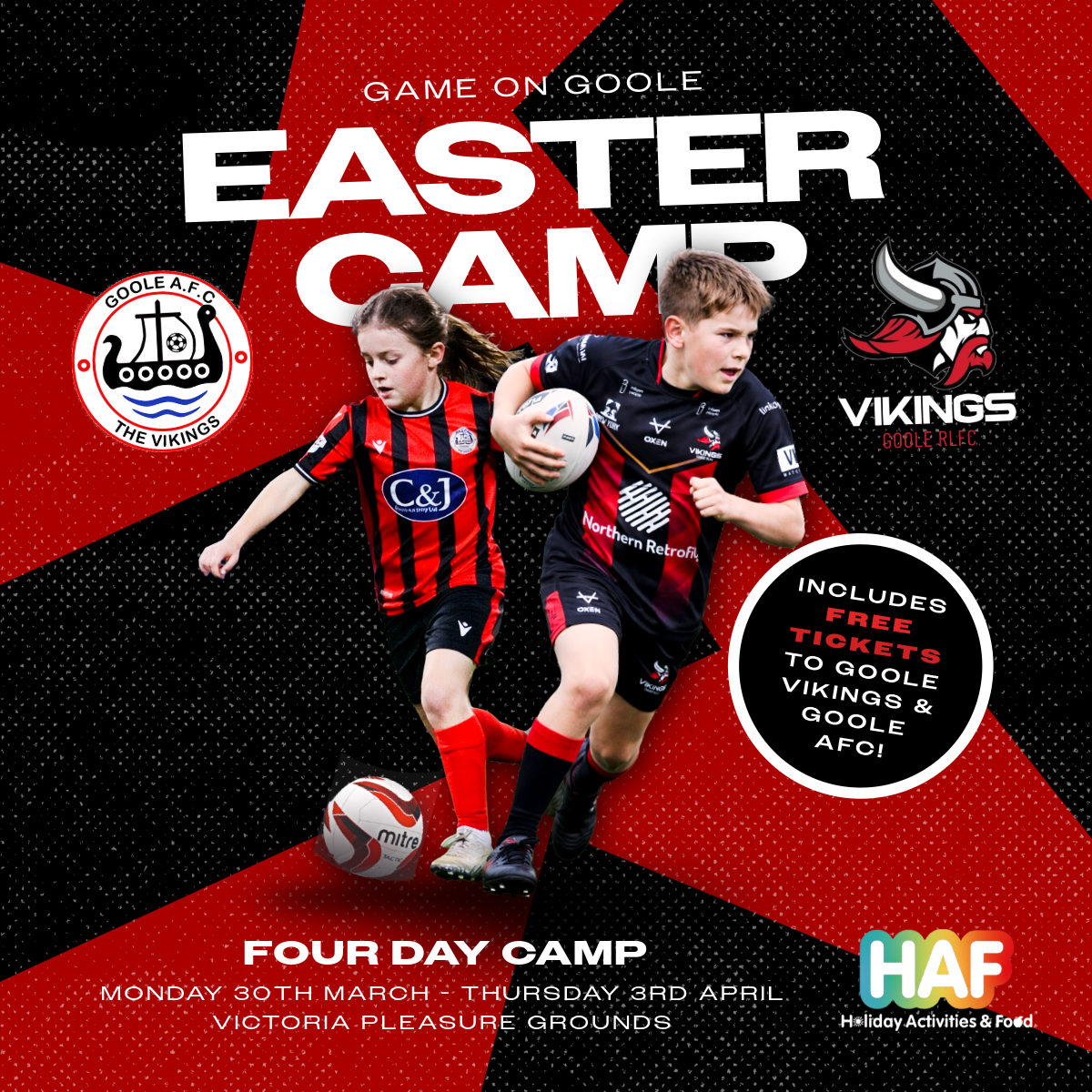 Game On Goole - Easter Camp block mentored by Goole Vikings Rugby League Club
