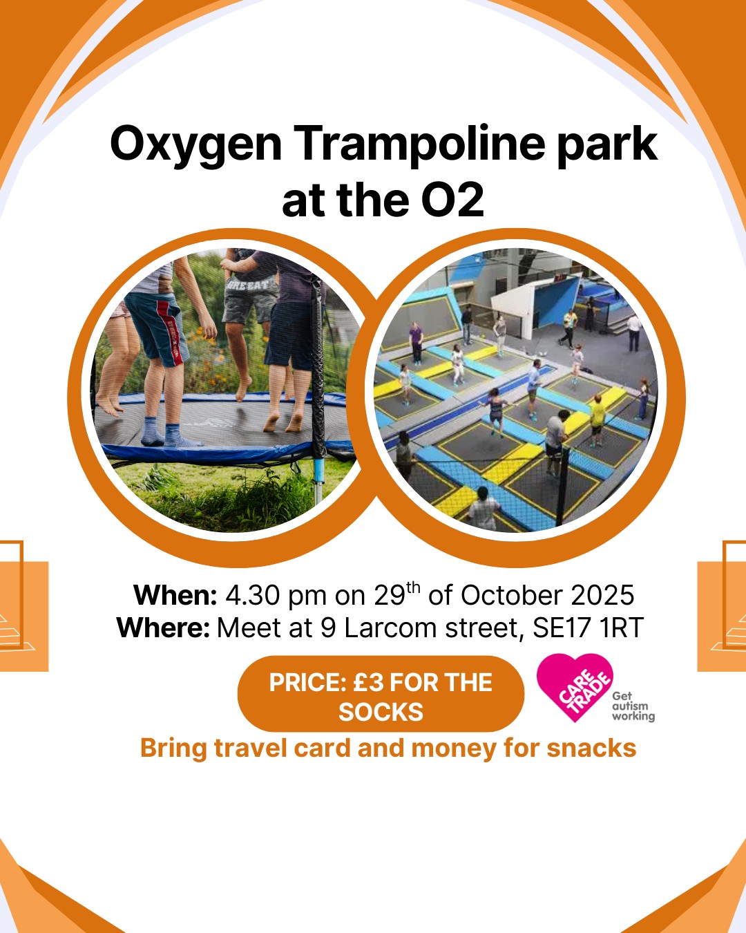 Oxygen Trampoline Park O2 - 16+ block mentored by CareTrade