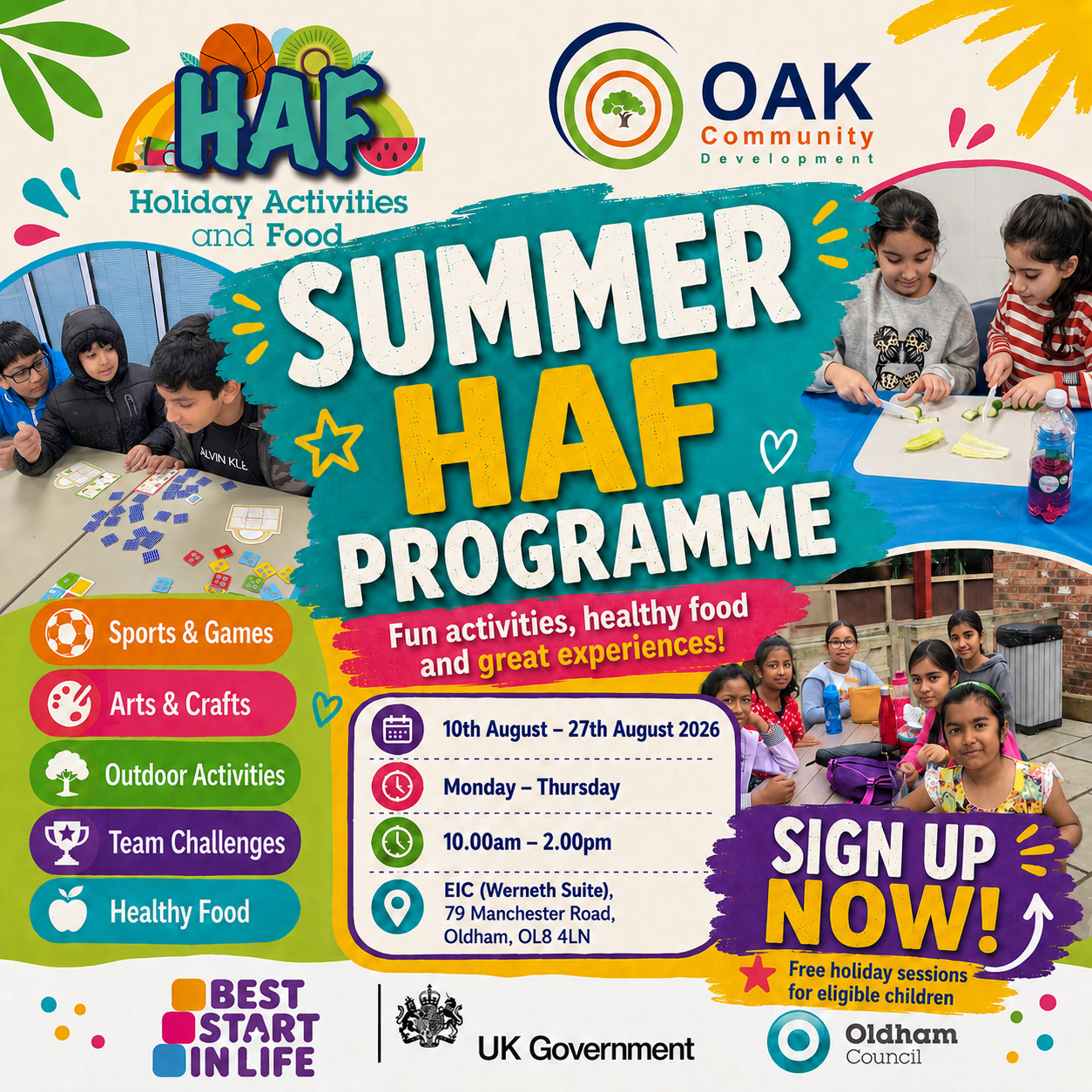 OAK HAF Summer Programme block mentored by OAK Community Development