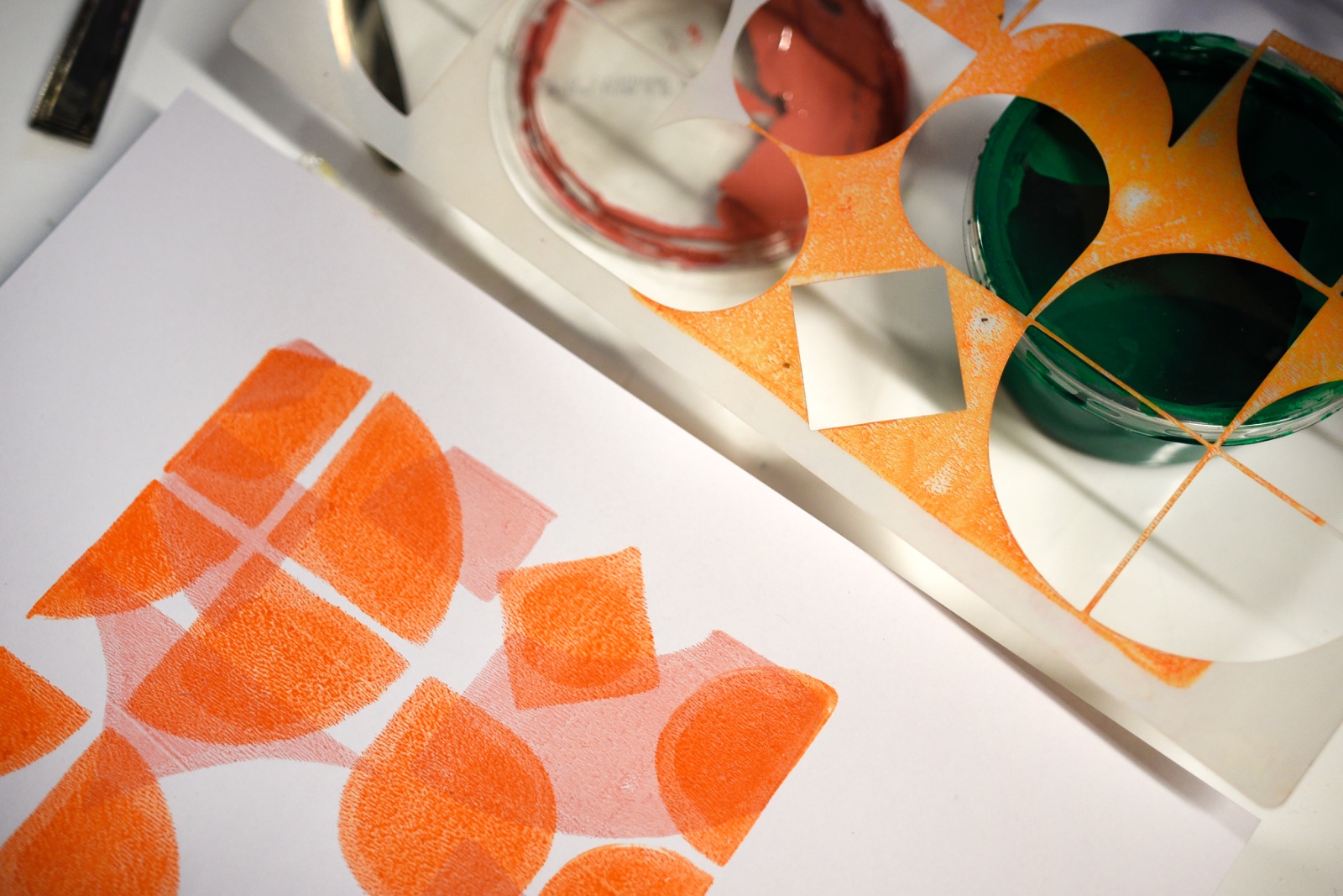 Screen Printing with Stencils block mentored by The Art House