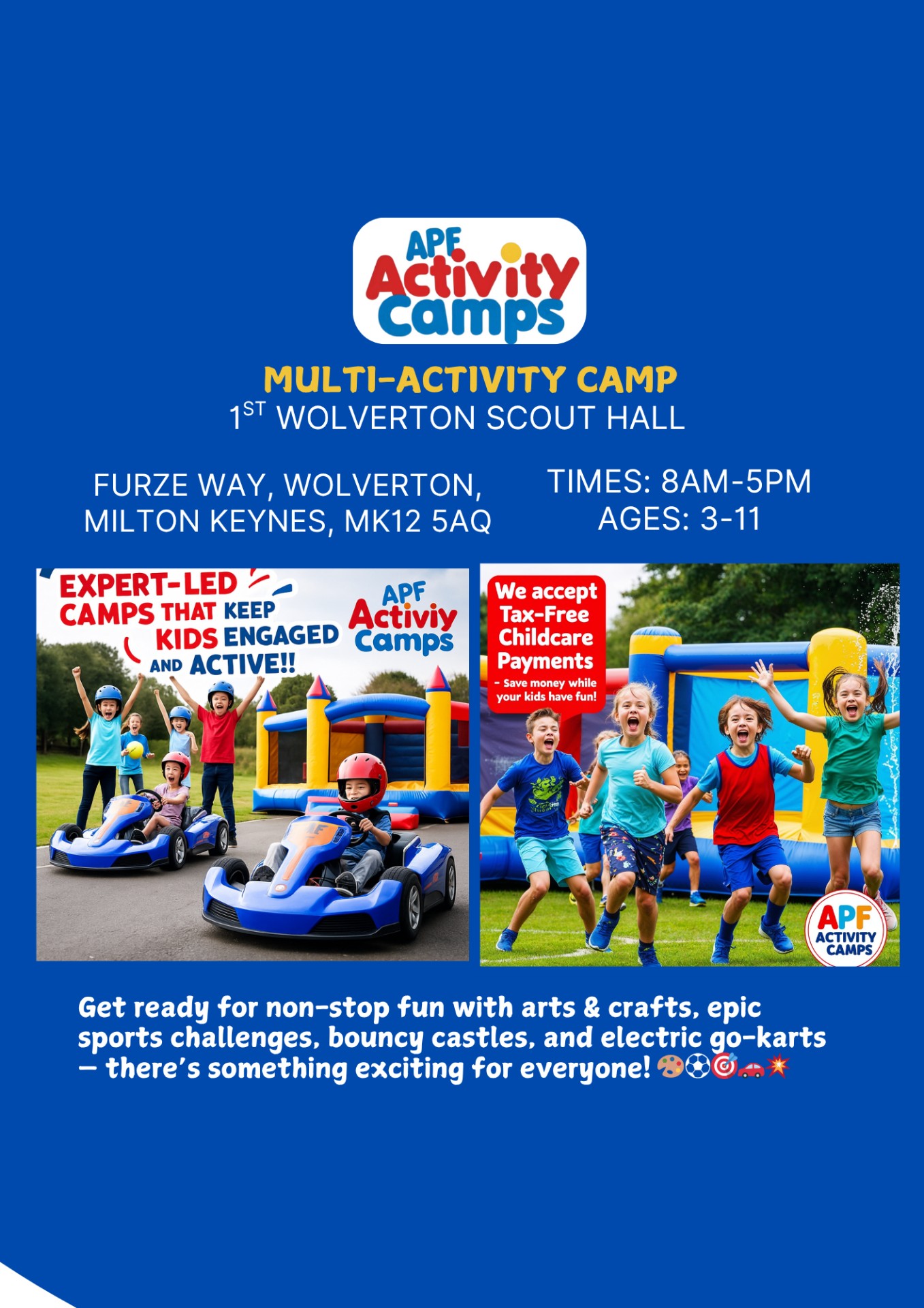 Multi-Activity Camp at Wolverton Scout Hall block mentored by APF ACTIVITY CAMPS 