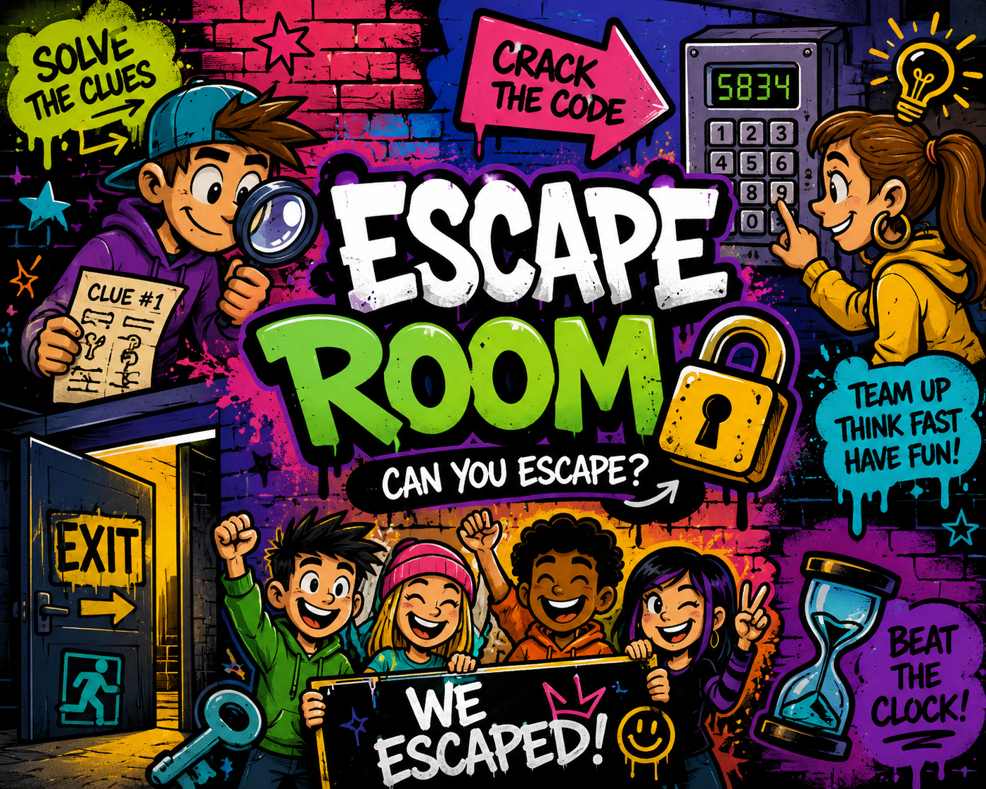 The Great Holiday Escape Room @ Bridlington block mentored by Bridlington CYP (Club for Young People)