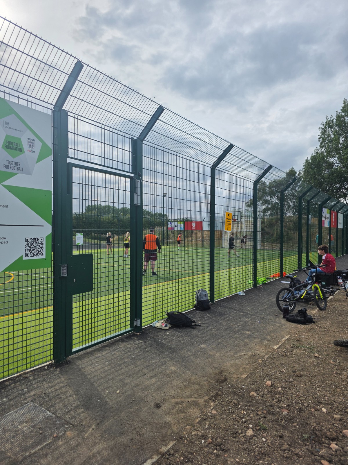 Free Community Football at Bude Park Playzone block mentored by Astra Youth Centre