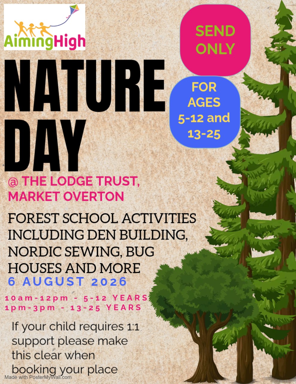SEND Nature Day block mentored by Aiming High