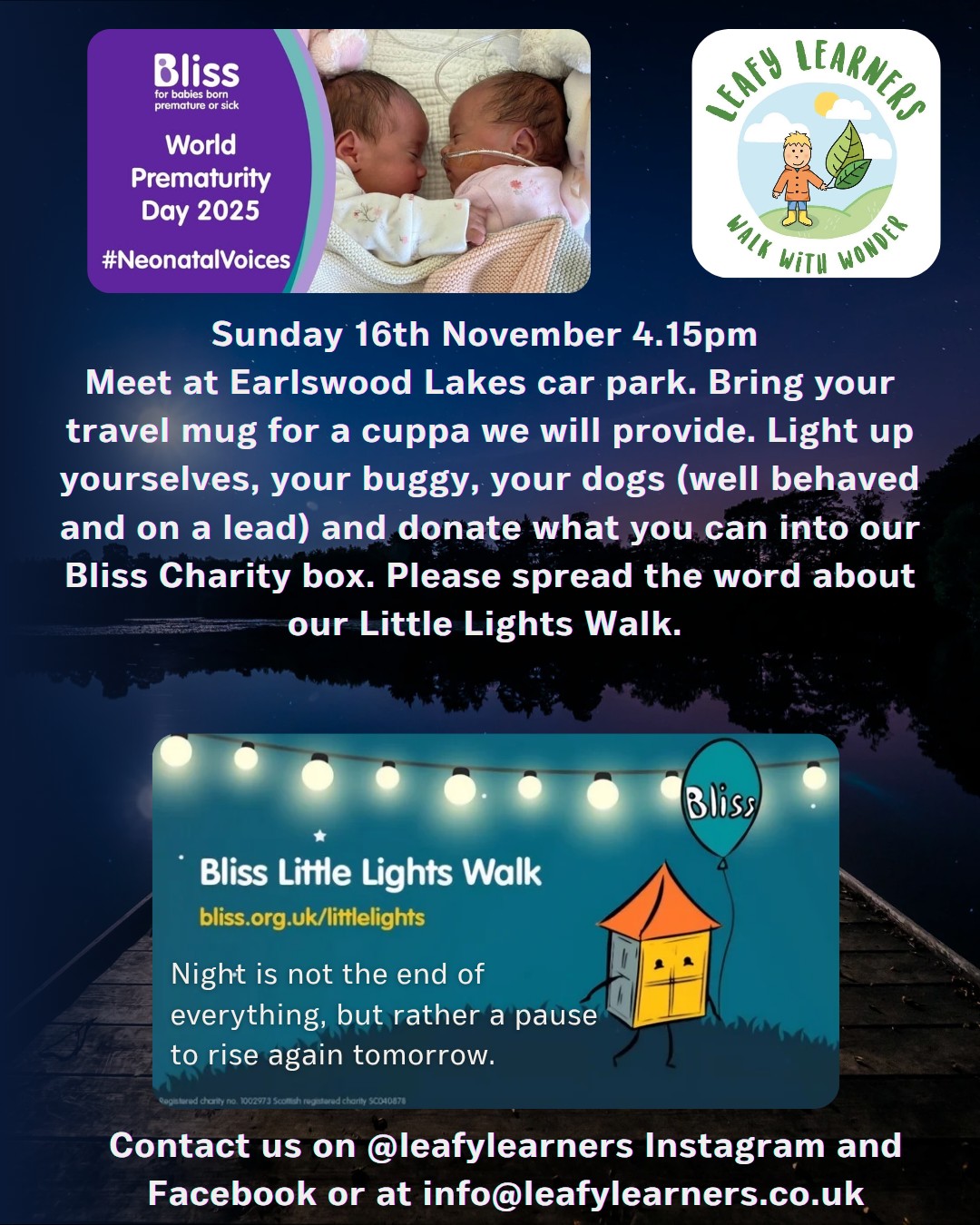 Little Lights night walk block mentored by Rebecca at Leafy Learners