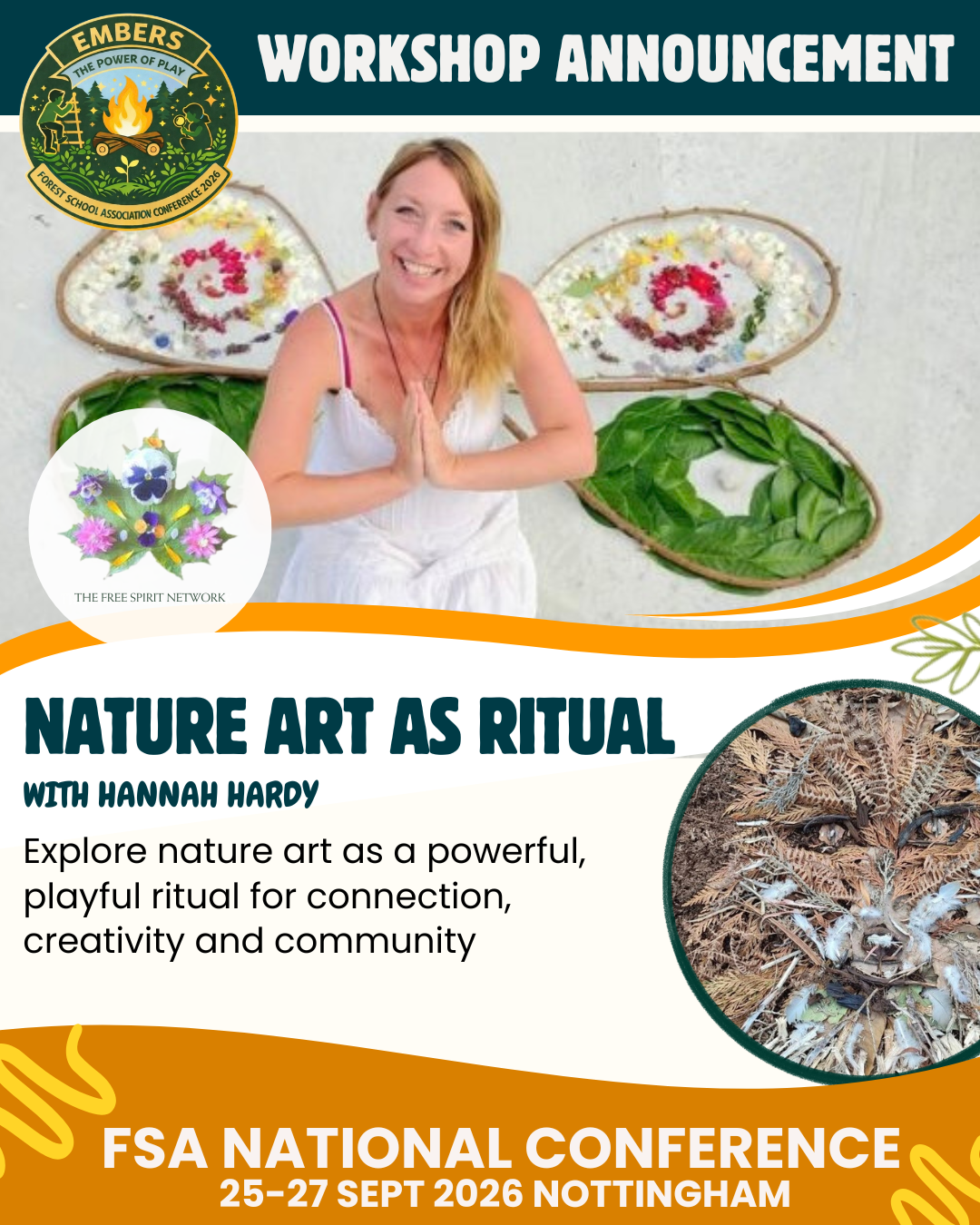 Nature art as ritual block mentored by Hannah Hardy