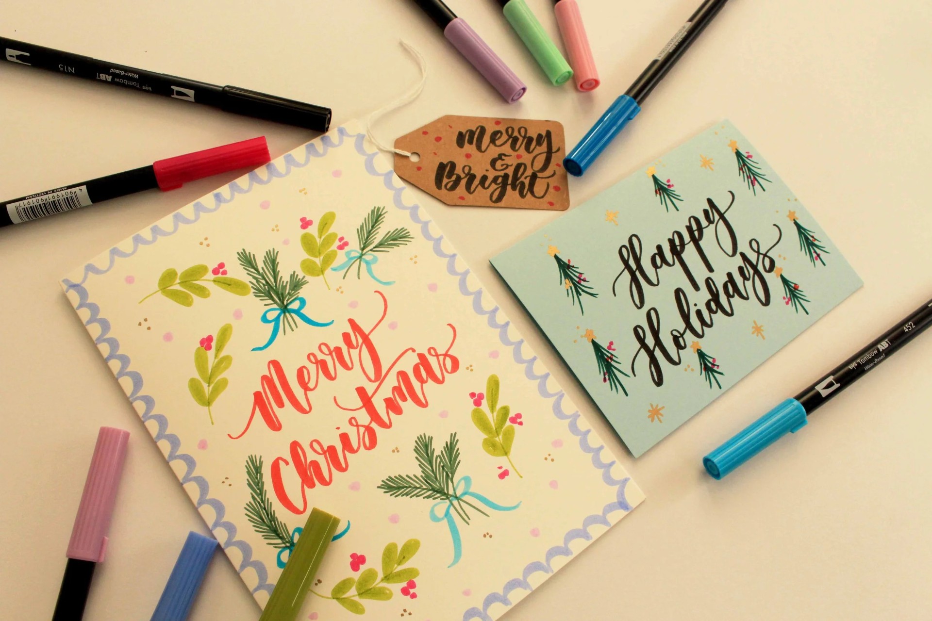 Festive Children’s Brush Calligraphy Taster block mentored by Alina Snepste