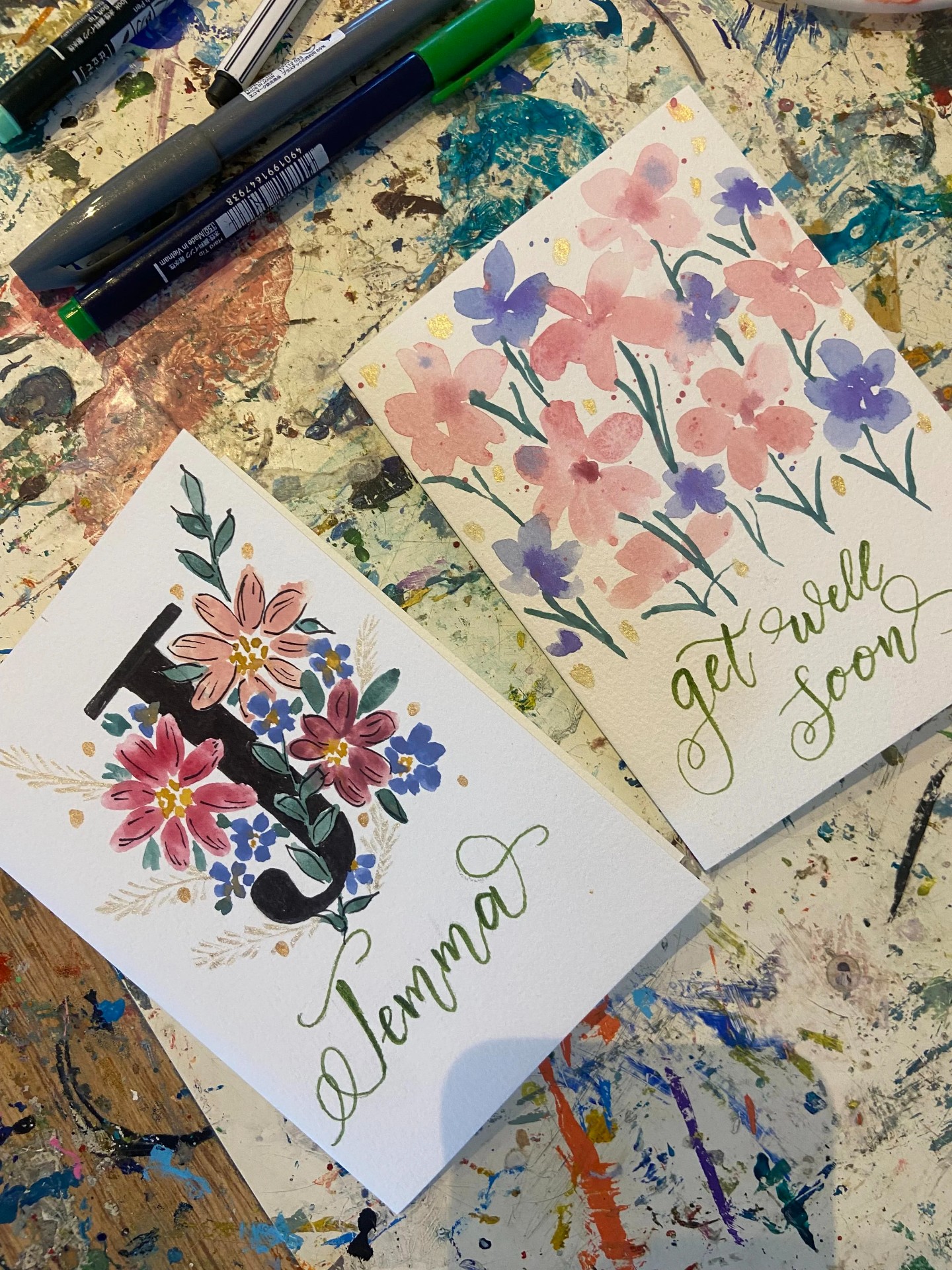 4 Week Brush Calligraphy & Watercolour Course - image 2