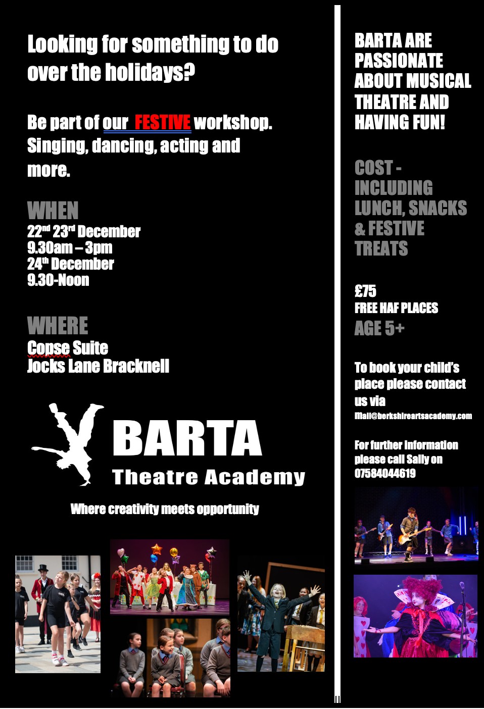 BARTA theatre Festive Camp 2025 block mentored by BARTA Theatre Academy