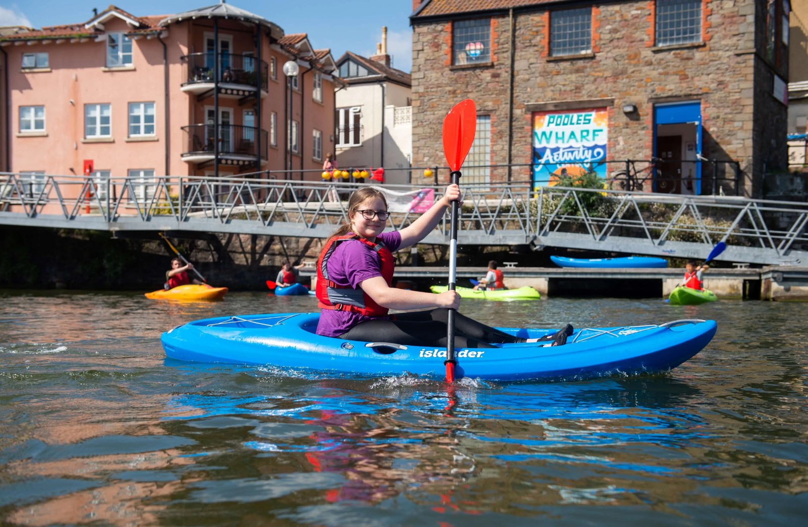 Kayaking in Bristol block mentored by Dawn