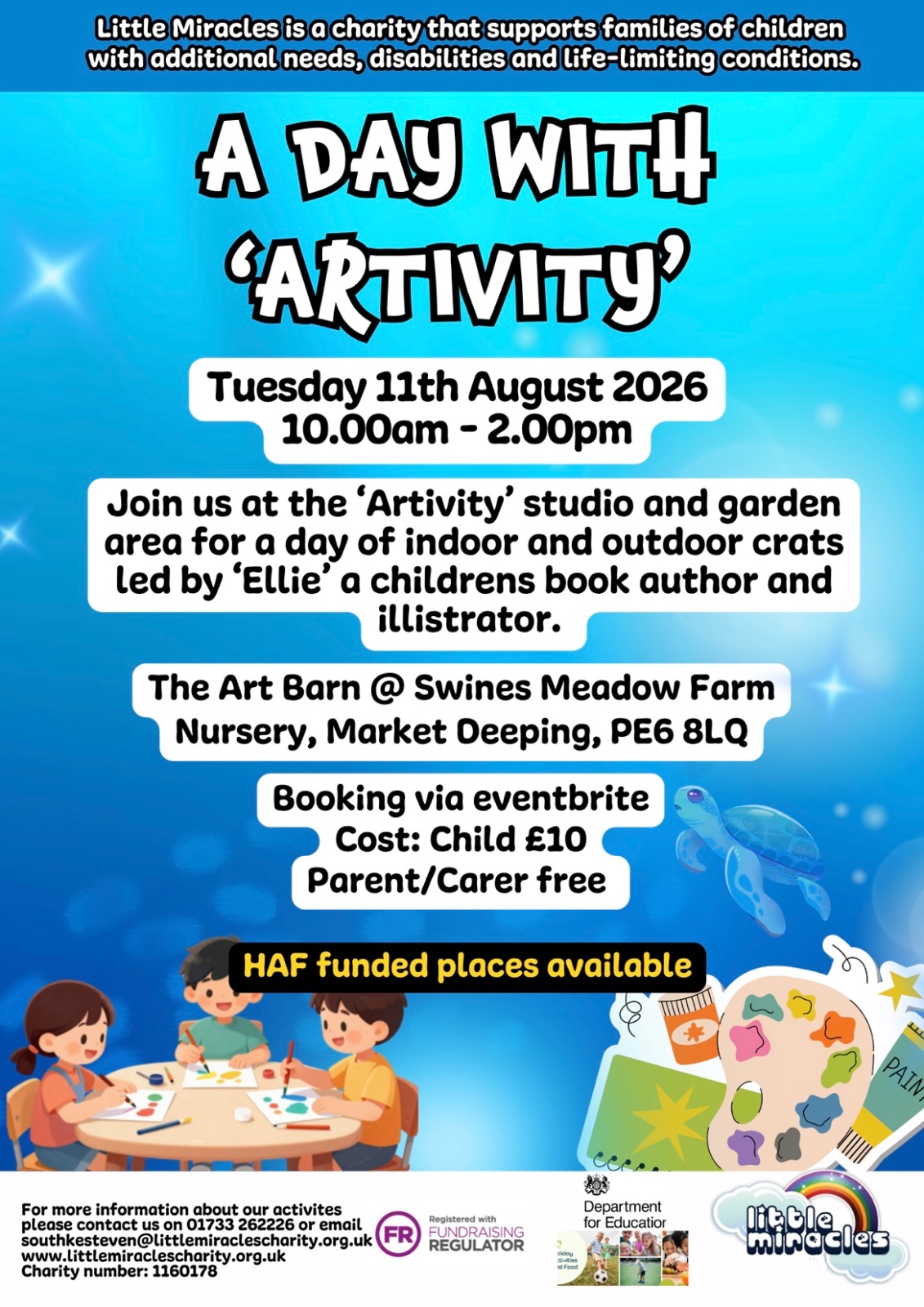 SEND A day with Artivity block mentored by Little Miracles Charity (South Kesteven)