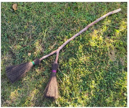Besom Broom Making block mentored by Bushcraft PPG