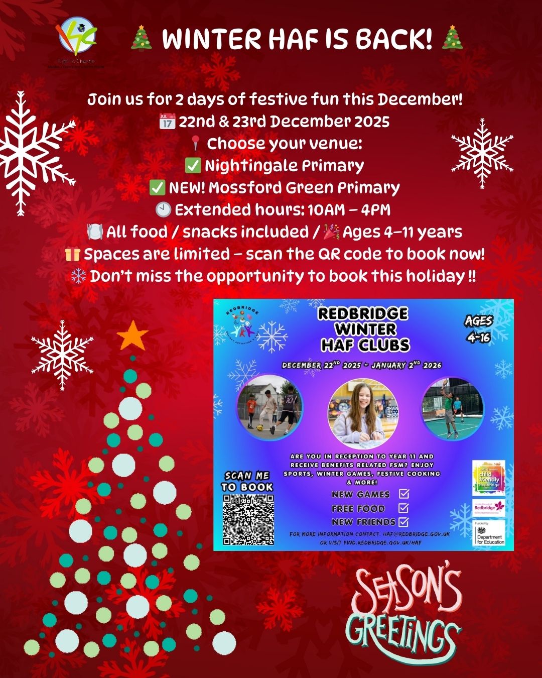 KIC Winter HAF 2025 @Nightingale Primary block mentored by Kids In Charge