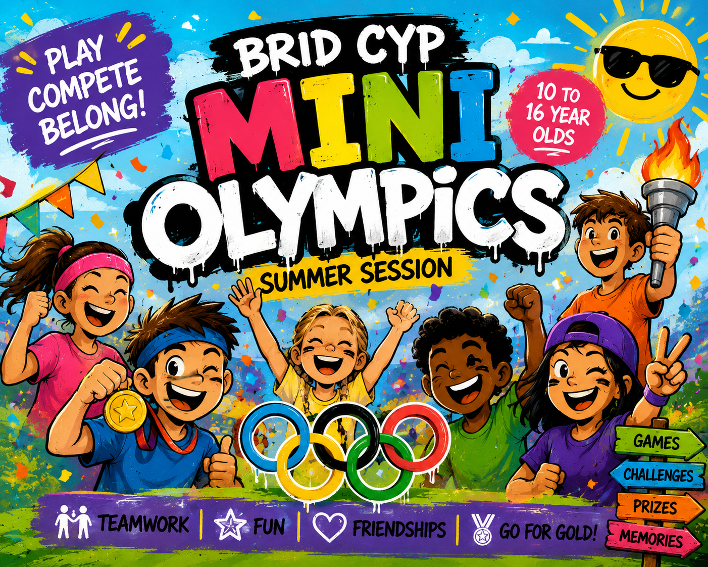 Summer Mini Olympics @ Bridlington block mentored by Bridlington CYP (Club for Young People)