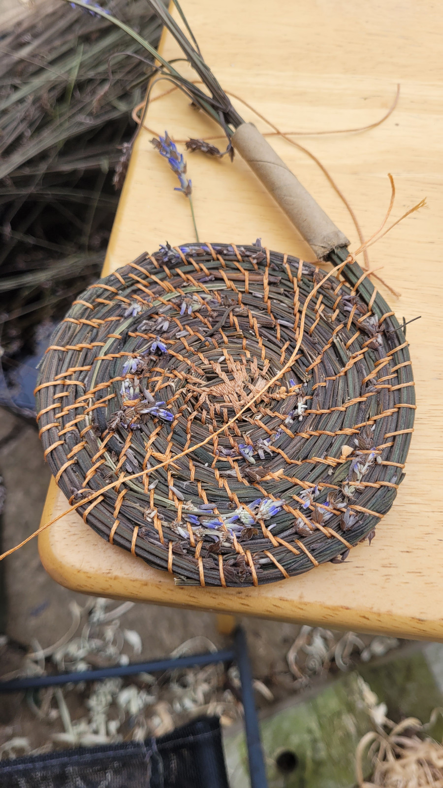 Coil pots exploring natural materials block mentored by Nic Harding