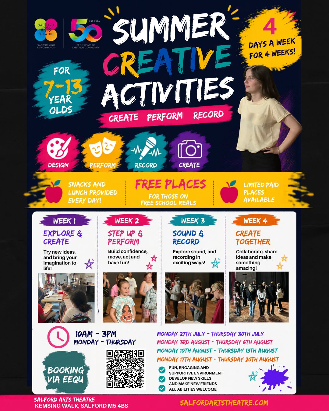 Summer Creative A Stage Experience block mentored by Salford Arts Theatre