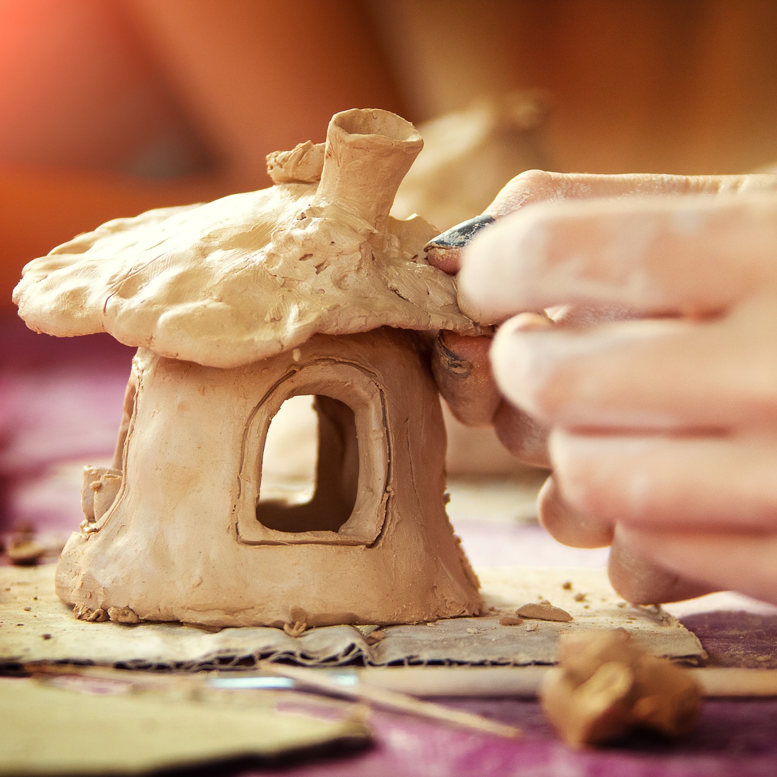 Clay Creature Making block mentored by Exeter Library