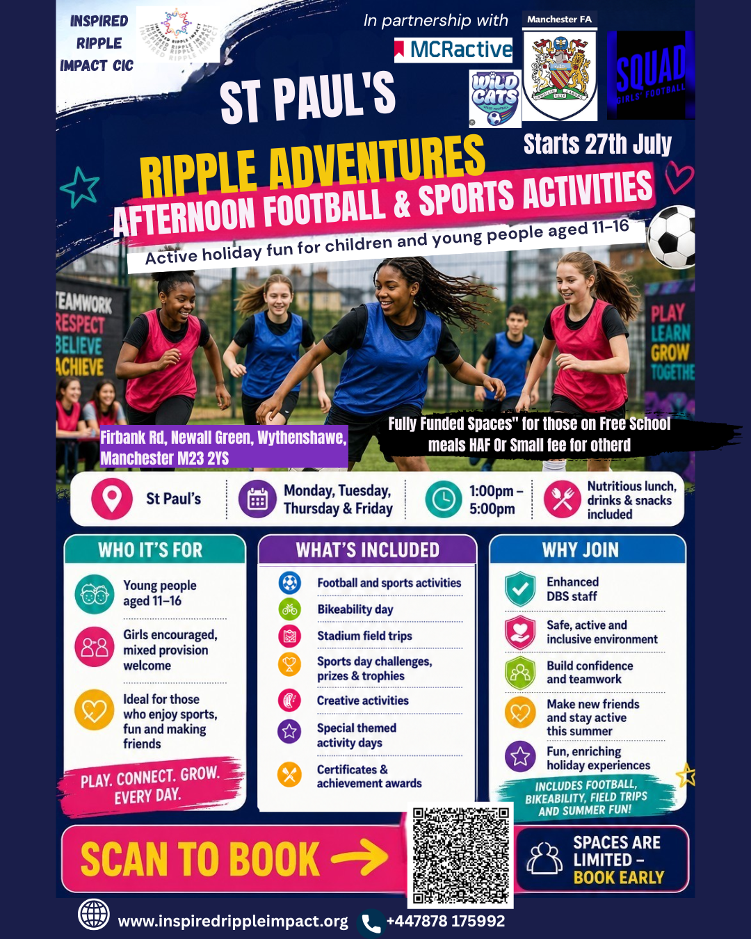 Ripple Adventures Holiday Camp (PM Session) block mentored by Inspired Ripple Impact CIC