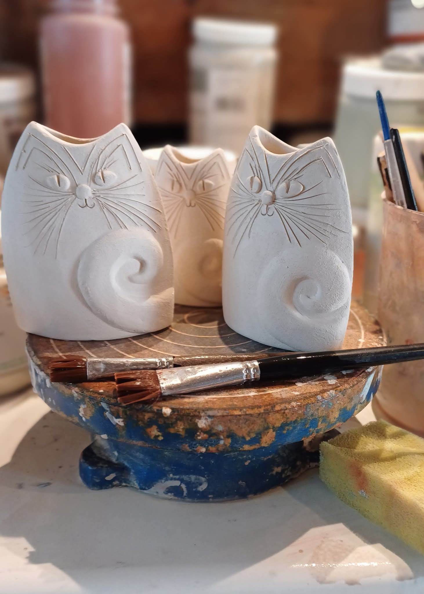 Ceramics Painting (Pottery Painting) block mentored by Arts Community East (ACE) Creative Wellbeing Community Hub