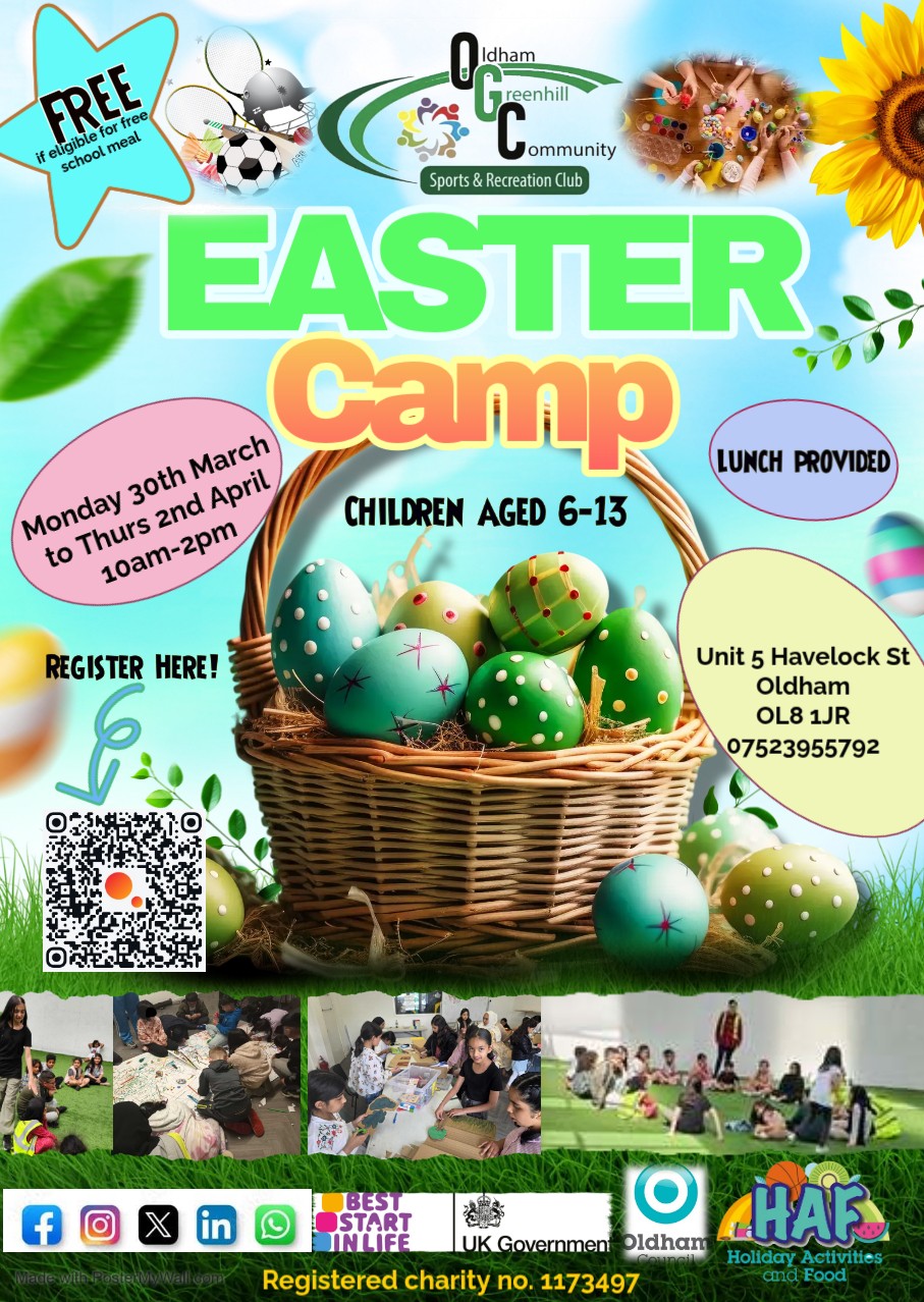 Oldham Greenhill Easter HAF block mentored by Oldham Greenhill Community Sports and Recreation Club