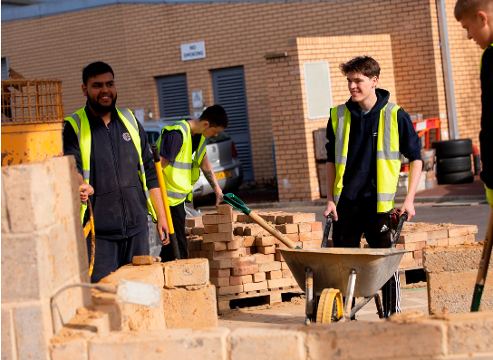 Introduction to bricklaying block mentored by Stockton Riverside College