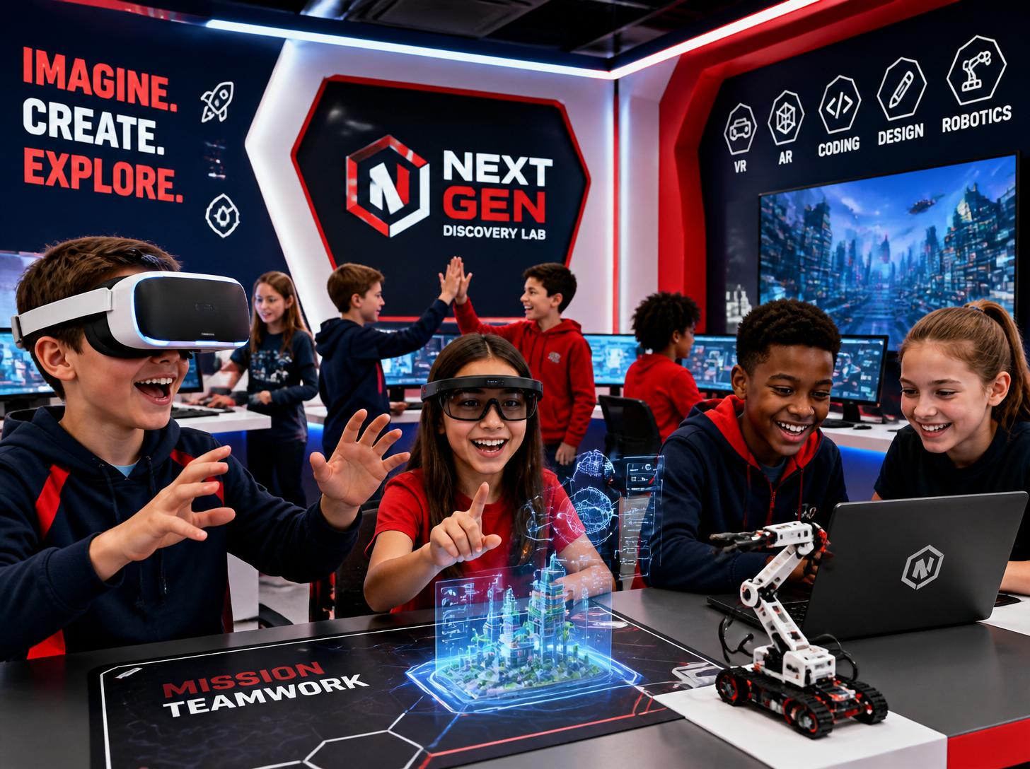 VR Digital, Coding & Gaming Holiday Club block mentored by Another World VR Camberley