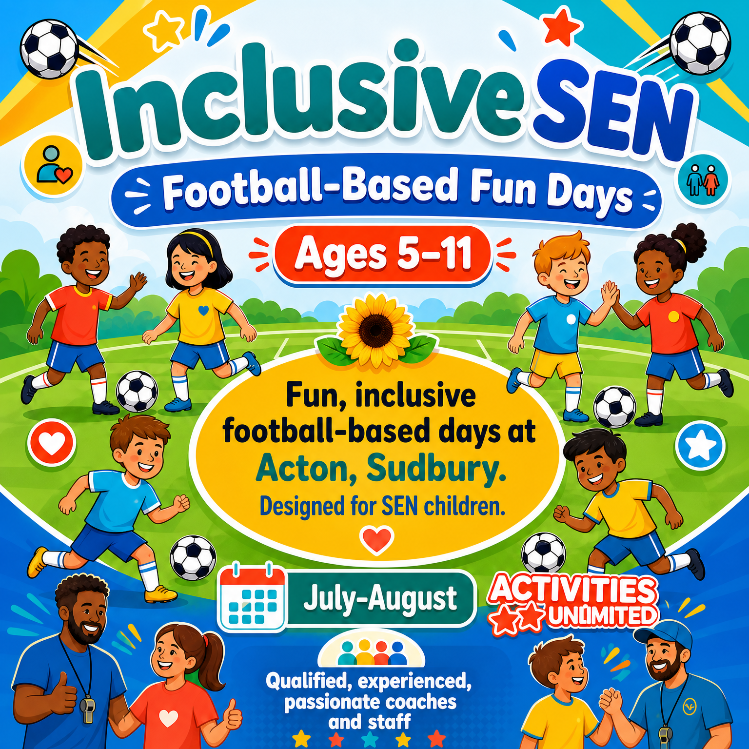 SEN Fun Football-Based Summer Fun Days block mentored by Football Development East