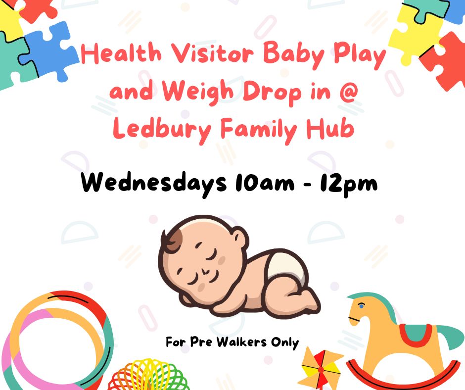 Health Visitor Drop In and Baby Play. Ledbury block mentored by Herefordshire Family Hubs