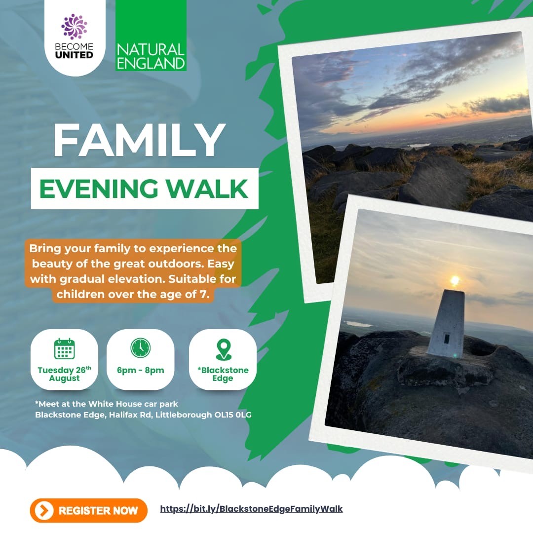 Blackstone Edge Evening Family walk block mentored by Sticks and Worms 