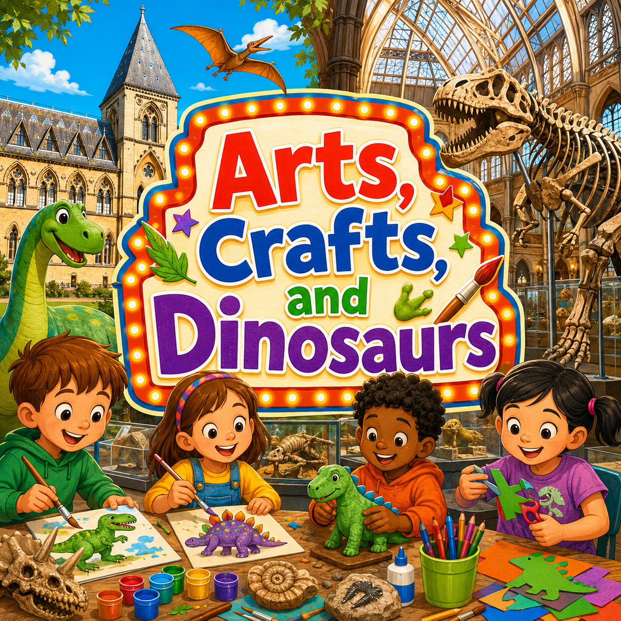 Arts, Crafts & Dinosaurs - Oxford City block mentored by Tunnicliffe Education