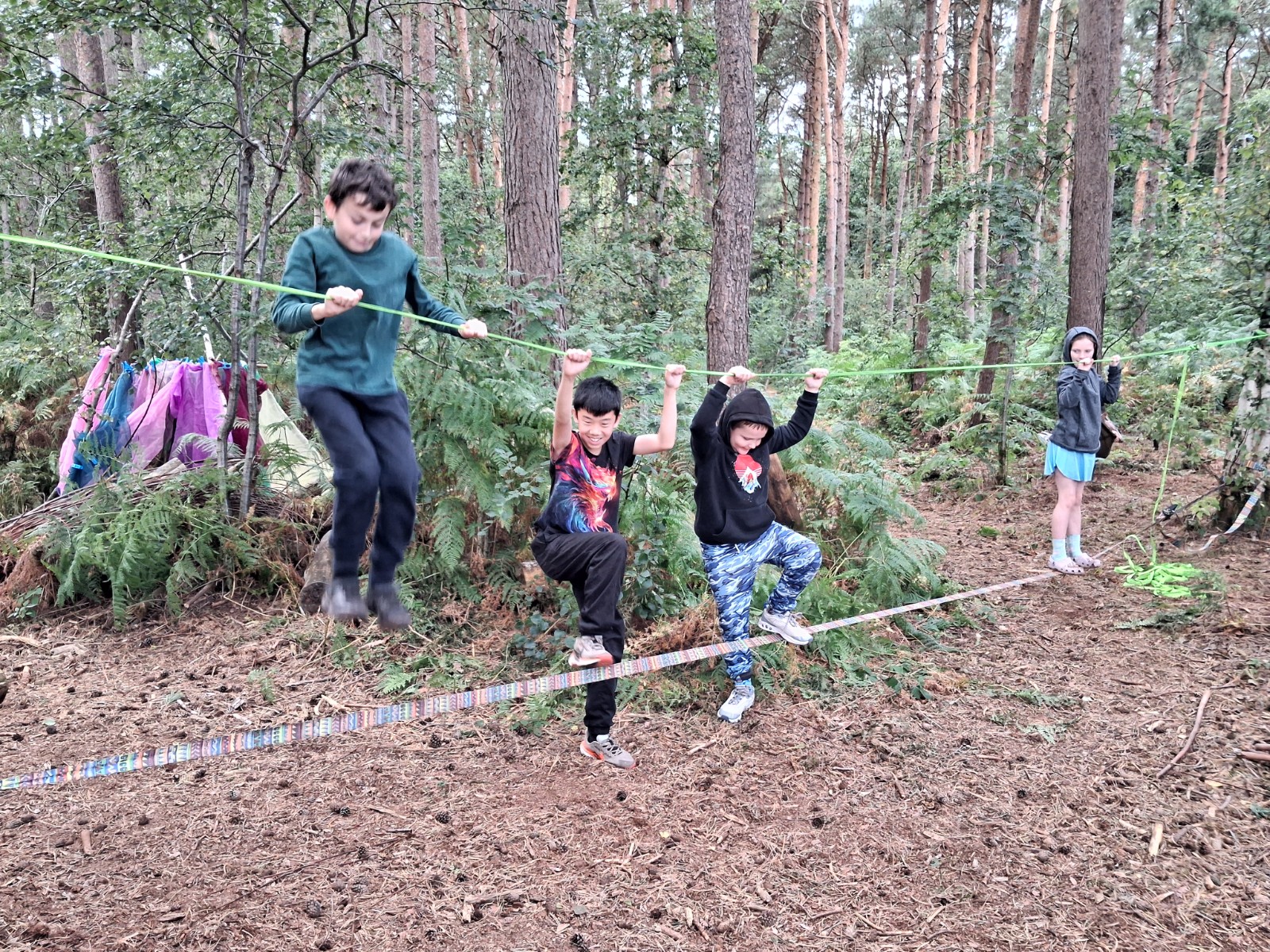 Woodland holiday club Summer HAF block mentored by Weatherstones Wood