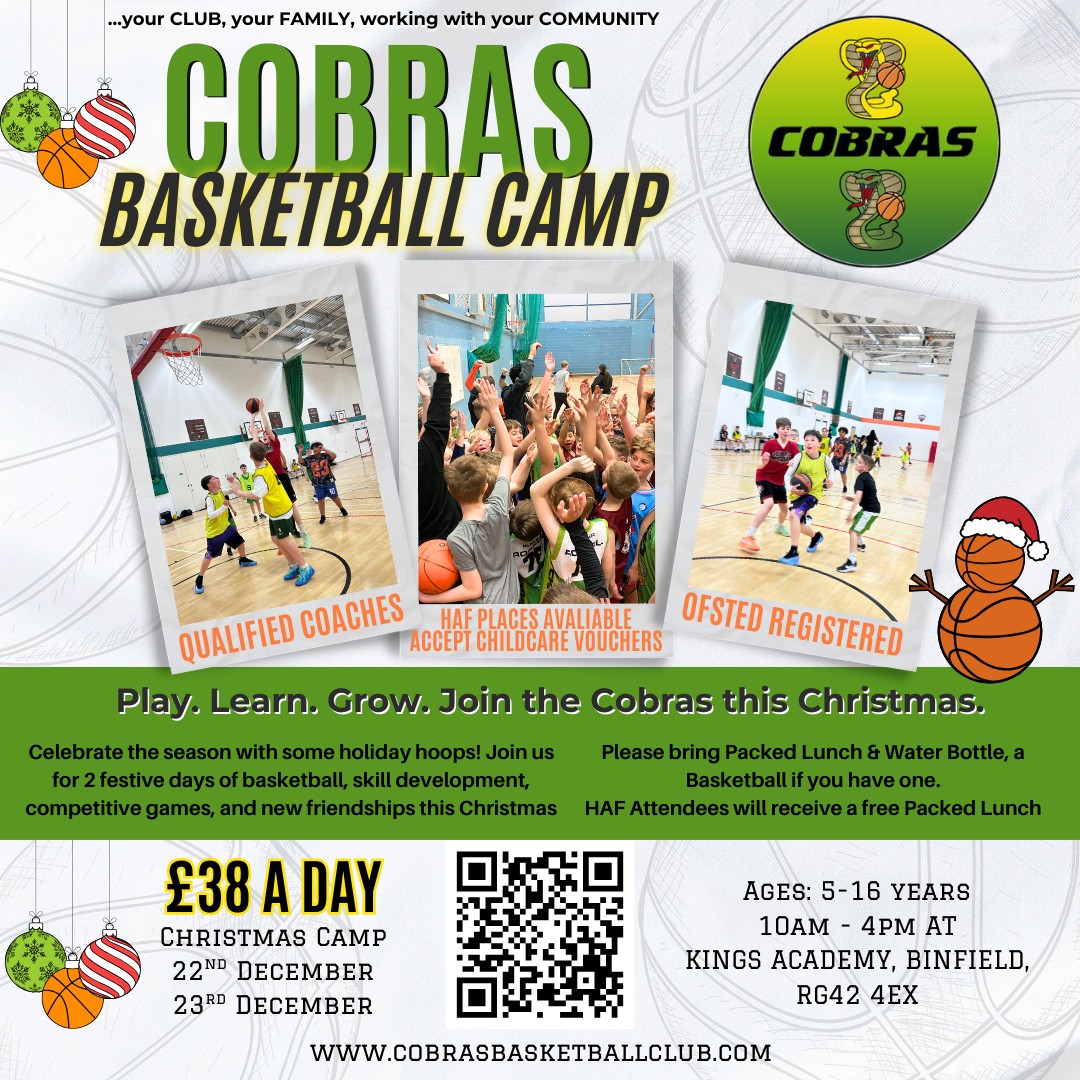 Cobras Winter Basketball Camp 2025 block mentored by Cobras Basketball Club