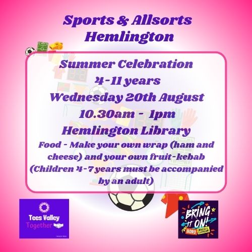 Summer celebration block mentored by Tees Valley Together