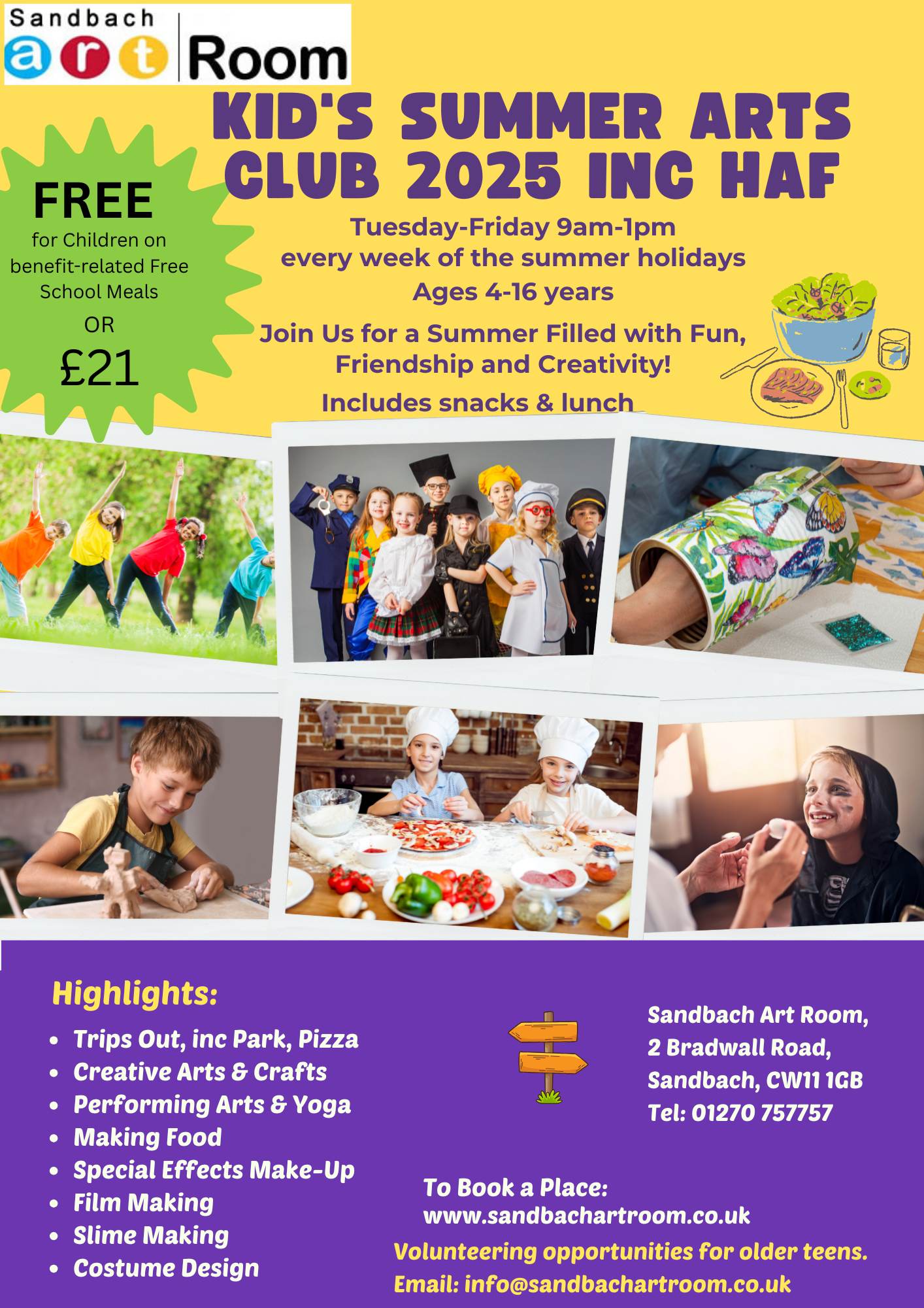 Summer Arts Club 25 - HAF Free Place block mentored by Sandbach Art Room