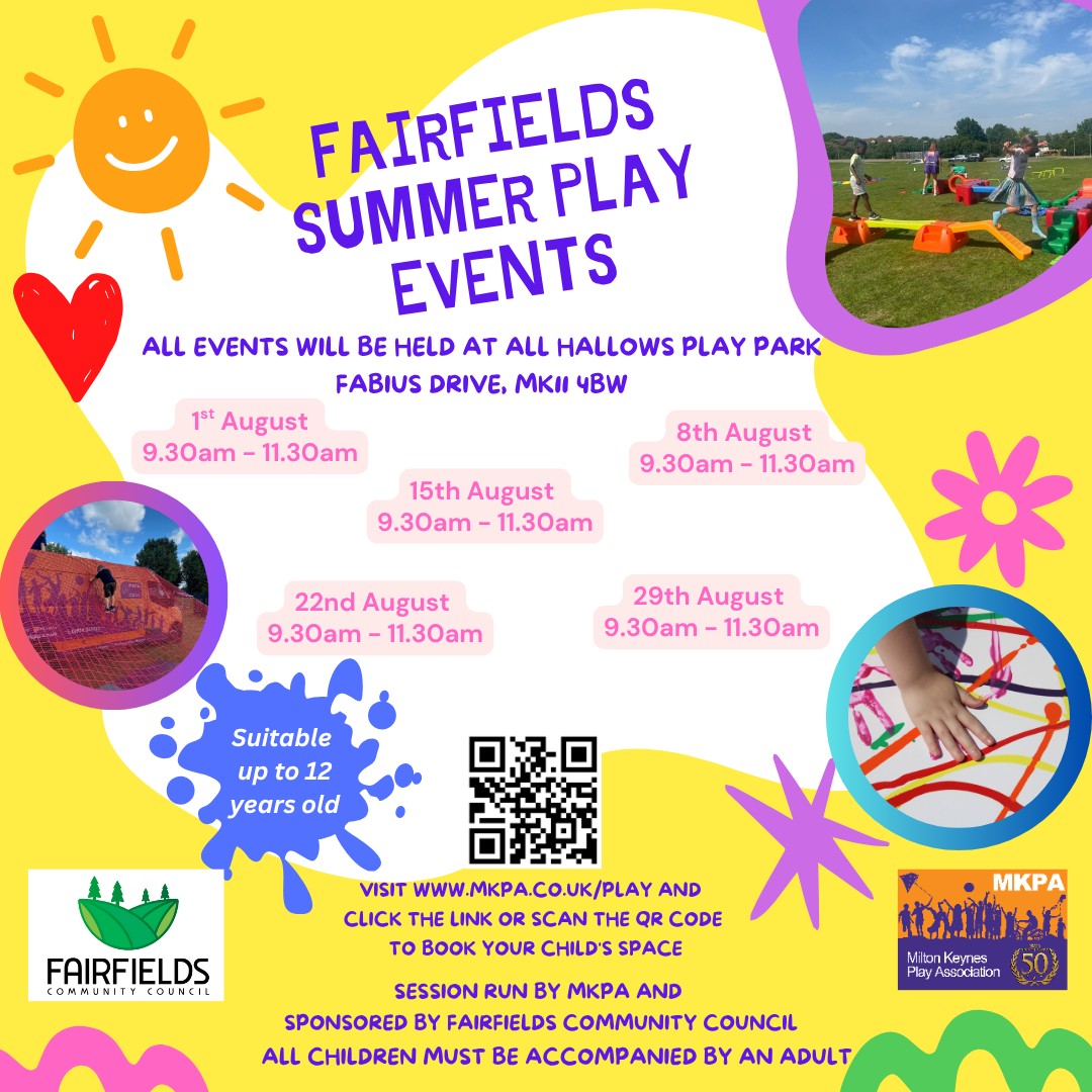 MKPA - Fairfields, Fabius Drive - SUMMER block mentored by Milton Keynes Play Association