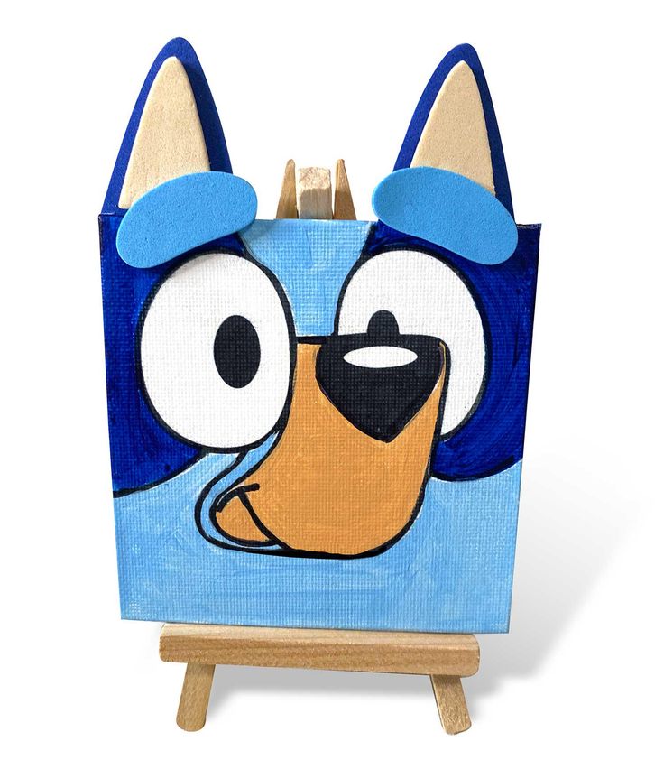Bluey Canvas Painting Workshop block mentored by The Creative Space Cumbria