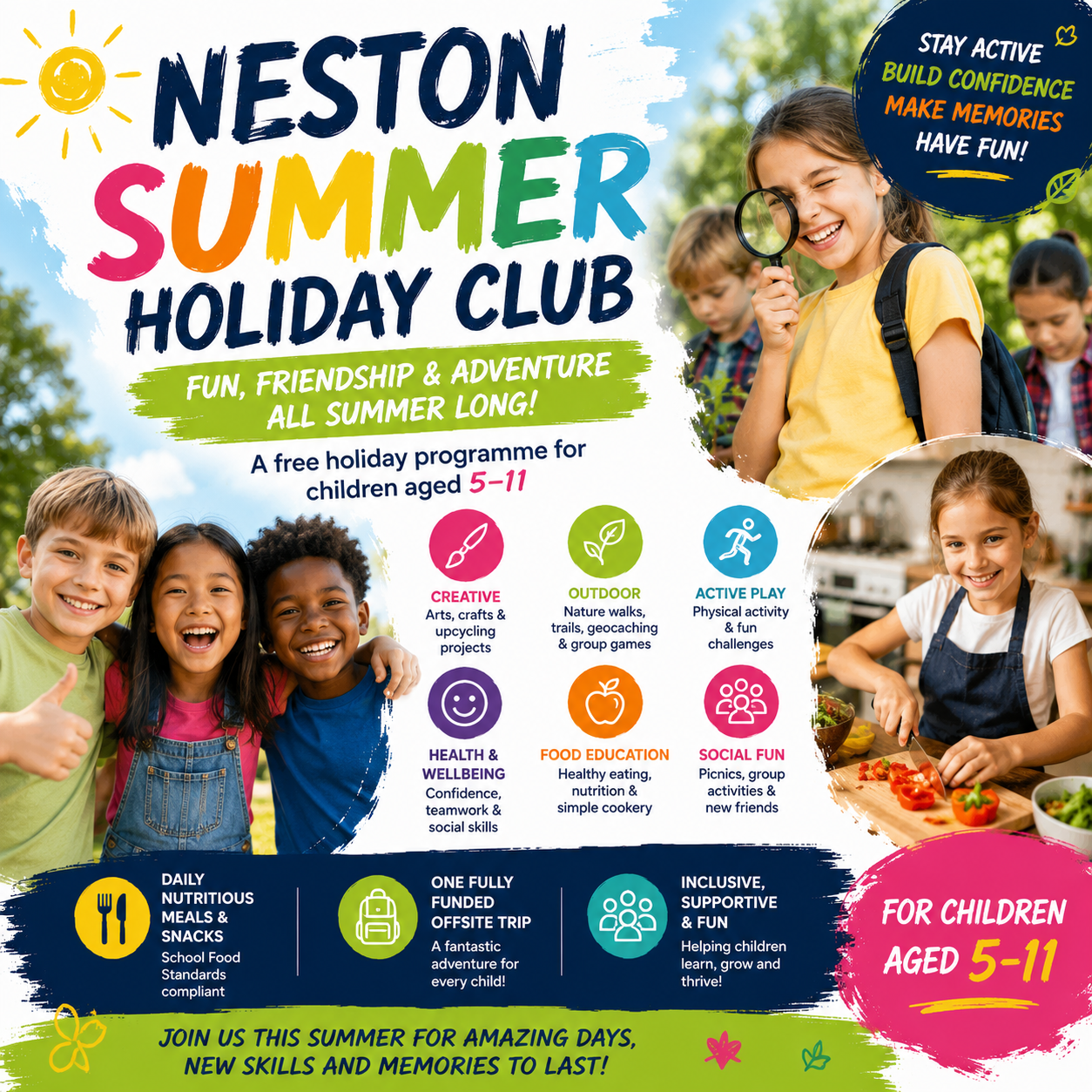 NESTON HOLIDAY CLUB block mentored by AMBER BUTTON COMMUNITY CIC