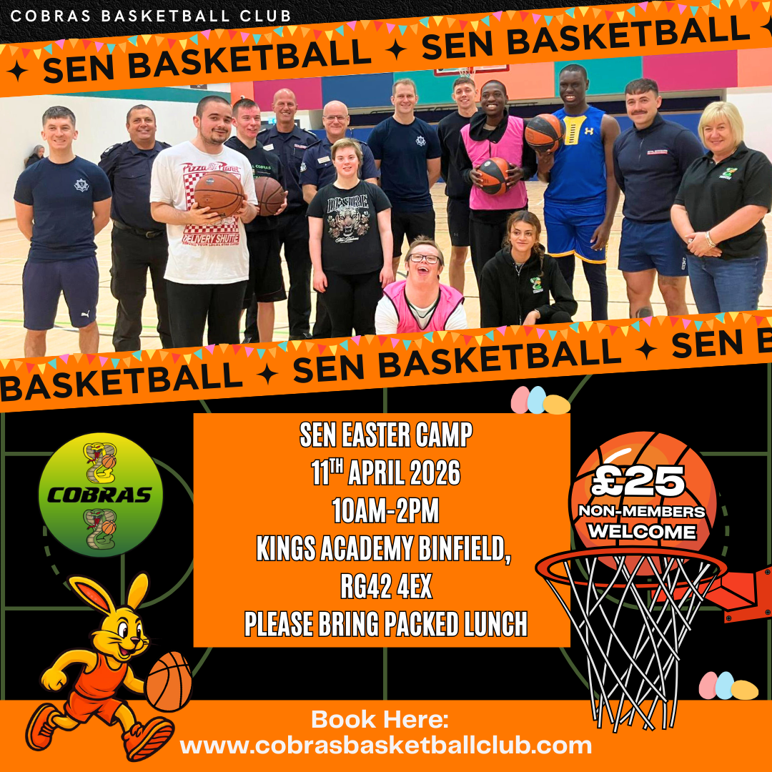 Cobras SEN Easter Basketball Camp 2026 block mentored by Cobras Basketball Club