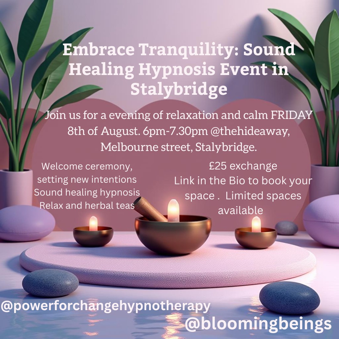 Sound healing hypnosis block mentored by Powerforchangehypnotherapy