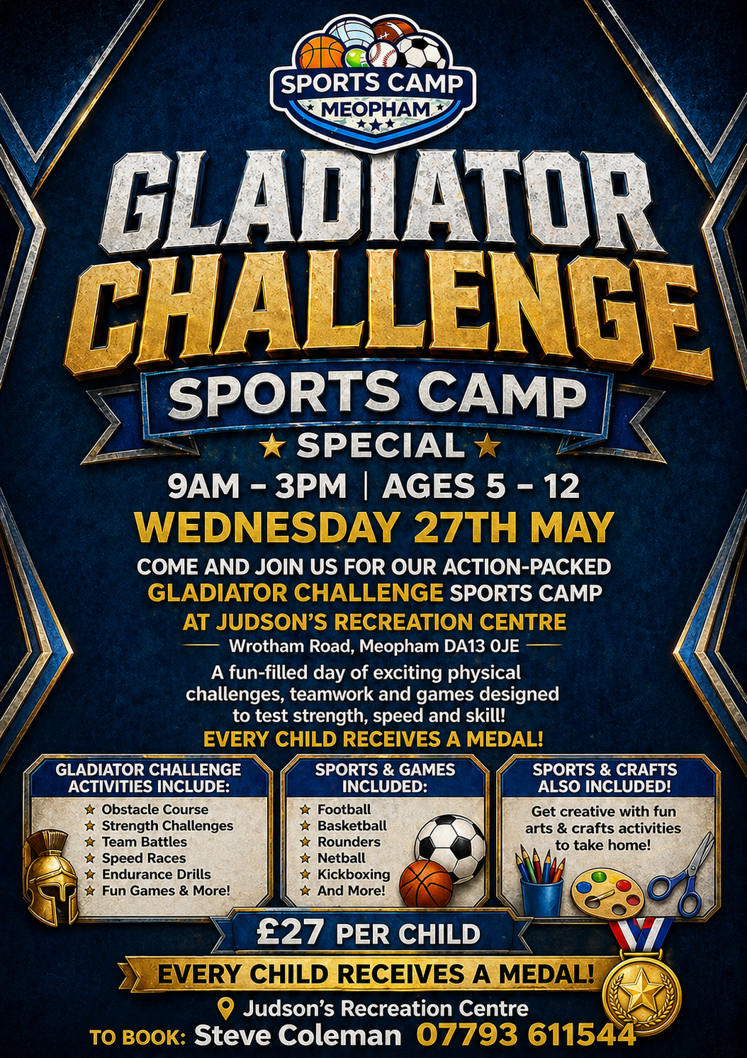 Meopham Sports Camp Gladiator Challenge block mentored by MKA Karate Kickboxing Academy & Sports Camps