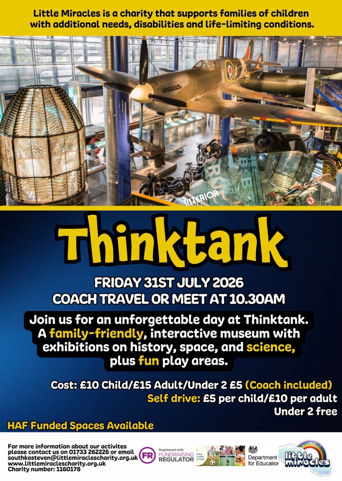 SEND - Think Tank Science Museum (Trip) block mentored by Little Miracles Charity (South Kesteven)