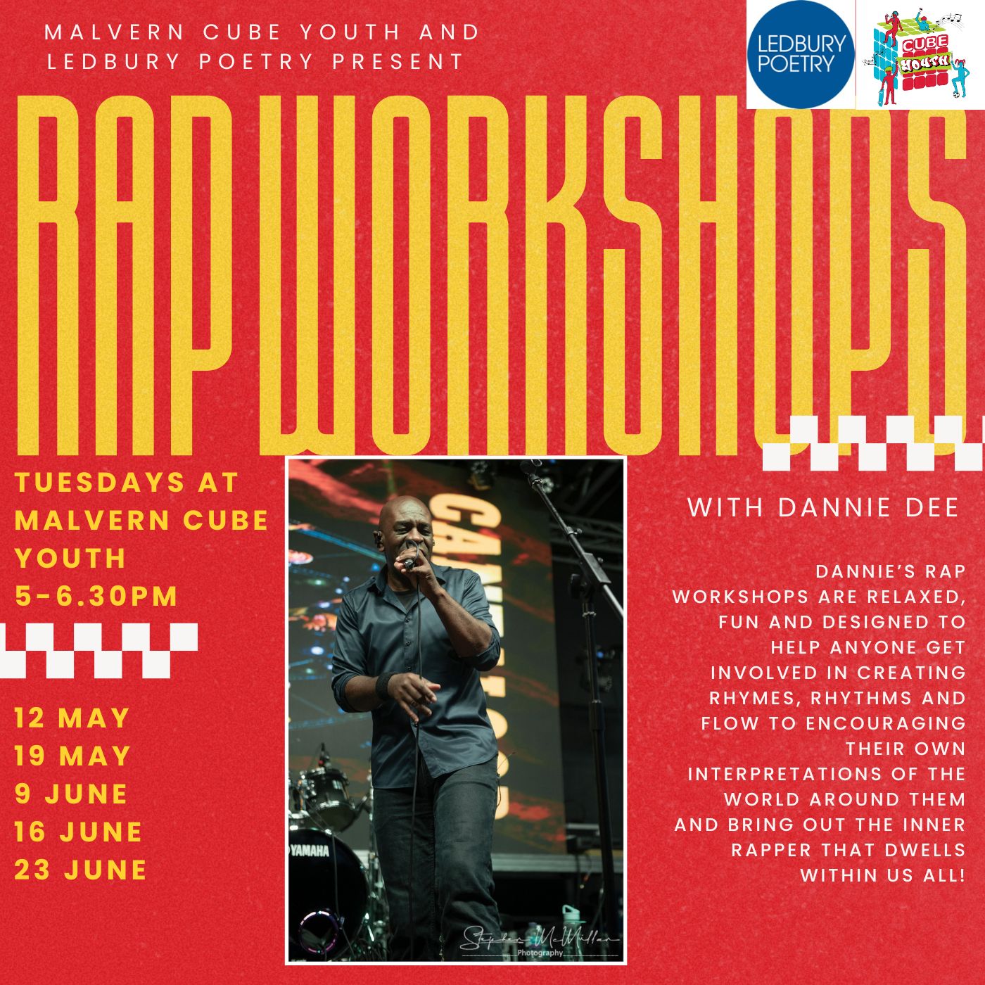 Rap Workshops with Dannie Dee block mentored by Cube Youth