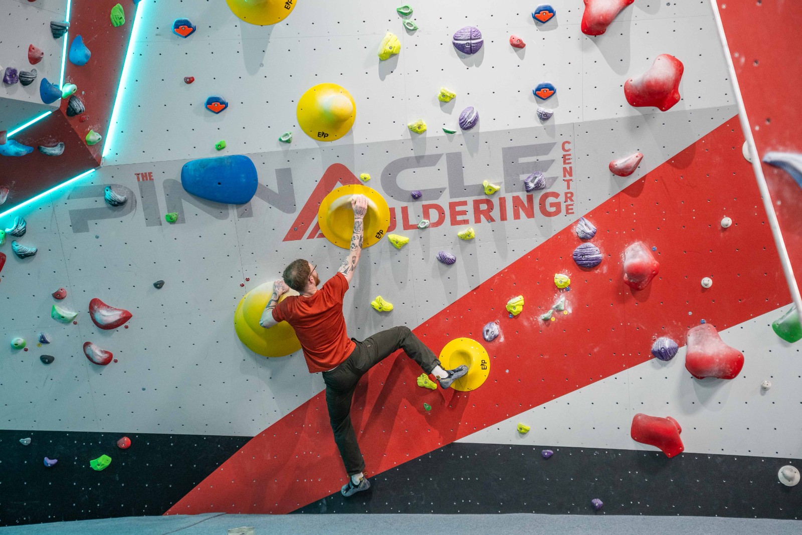 Bouldering Inductions and free climbing. block mentored by The Pinnacle Climbing Centre